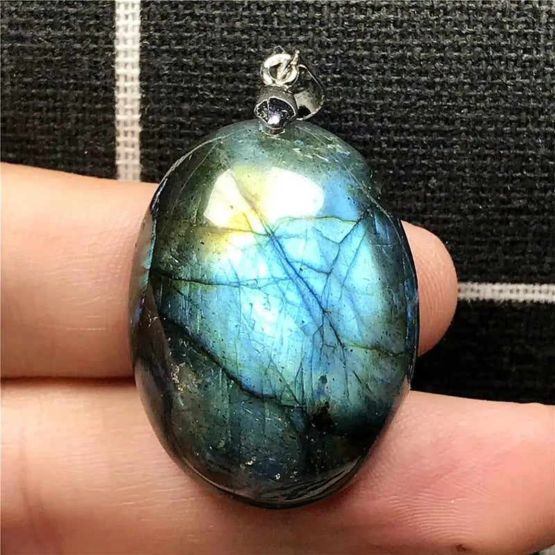 Labradorite Pendant Jewelry Crystal Silver Moonstone Beads AAAAA