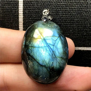 Labradorite Pendant Jewelry Crystal Silver Moonstone Beads AAAAA