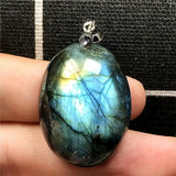 Labradorite Pendant Jewelry Crystal Silver Moonstone Beads AAAAA