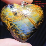 Yellow Pietersite Pendant Heart Cat Eye Jewelry