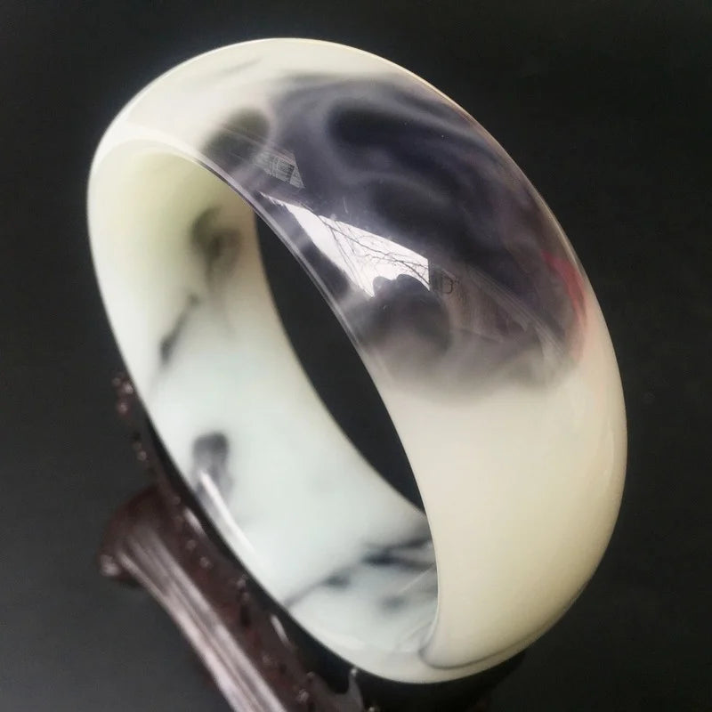 Natural & Jade Hand-carved Thickened Bracelet