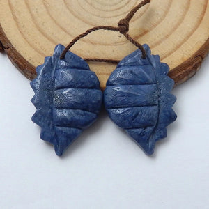 Hand Carved Natural Coral Shell Earrings