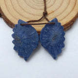 Hand Carved Natural Coral Shell Earrings