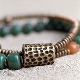 Bodhii Seed Beaded Bracelet Brass Health Lucky Jewelry