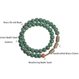 Bodhii Seed Beaded Bracelet Brass Health Lucky Jewelry