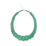 Boho Turquoises Stone Beads Necklace Round Spacer Pendant Jewelry
