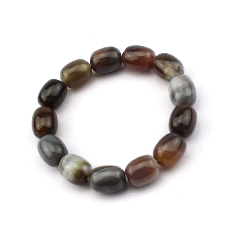 Natural Botswana Agate/Sardonyx Stone Beads Bracelet