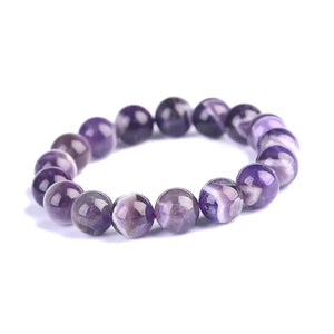 Natural Amethyst Stone Beads Bracelet for DIY Charms Yoga Women