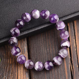 Natural Amethyst Stone Beads Bracelet for DIY Charms Yoga Women