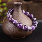 Natural Amethyst Stone Beads Bracelet for DIY Charms Yoga Women
