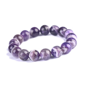 Natural Amethyst Stone Beads Bracelet for DIY Charms Yoga Women