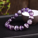 Natural Amethyst Stone Beads Bracelet for DIY Charms Yoga Women