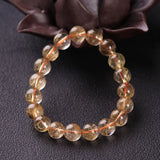Blonde Crystal Stone Beads Bracelet Bangle Jewelry Men Women Gift