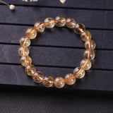 Blonde Crystal Stone Beads Bracelet Bangle Jewelry Men Women Gift
