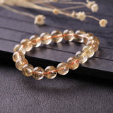 Blonde Crystal Stone Beads Bracelet Bangle Jewelry Men Women Gift