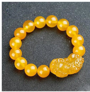 Brave Tiger Eye Stone Pixiu Bracelet Red Agate Lucky String