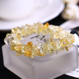 Natural Brazil Citrine Gravel Hand String Woman Fund Bracelet