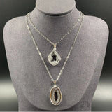 Natural Brazil Agate Geode Slice Pendant Crystal Stone Druzy Necklace