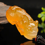 Brazilian Agate Chalcedony Pendant for Men and Women
