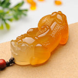 Brazilian Agate Chalcedony Pendant for Men and Women