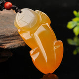 Brazilian Agate Chalcedony Pendant for Men and Women