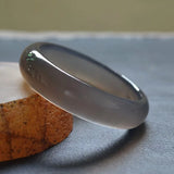 Brazilian Agate Smoke Gray Ice Chalcedony Bracelet Women's Jewelry