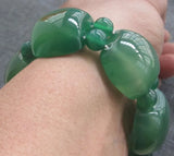 Brazilian Green Chalcedony Agate Bracelet Men's Hand String Jewelry