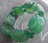 Brazilian Green Chalcedony Agate Bracelet Men's Hand String Jewelry