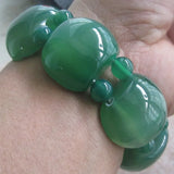 Brazilian Green Chalcedony Agate Bracelet Men's Hand String Jewelry