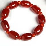 Red Agate Barrel Bead Bracelet Ethnic Style Transit Bracelet Jewelry