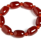 Red Agate Barrel Bead Bracelet Ethnic Style Transit Bracelet Jewelry