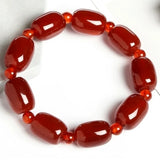 Red Agate Barrel Bead Bracelet Ethnic Style Transit Bracelet Jewelry