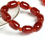 Red Agate Barrel Bead Bracelet Ethnic Style Transit Bracelet Jewelry