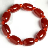 Red Agate Barrel Bead Bracelet Ethnic Style Transit Bracelet Jewelry