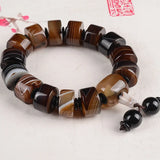 Men's Brazilian Silk Wrapped Agate Bracelet