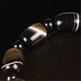 Brazilian Silk Wrapped Agate Bead Bracelet Men Women's National Style