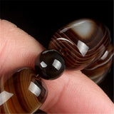 Brazilian Silk Wrapped Agate Bead Bracelet Men Women's National Style