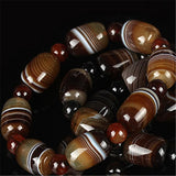 Brazilian Silk Wrapped Agate Bead Bracelet Men Women's National Style