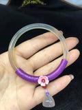Brazilian chalcedony 4mm multicolor jingle Bracelet
