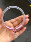 Brazilian chalcedony 4mm multicolor jingle Bracelet