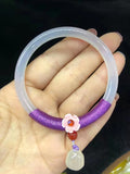 Brazilian chalcedony 4mm multicolor jingle Bracelet