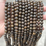 Bronze Stone Beads Round Spacer Beads DIY Jewelry Making 4-12mm
