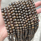 Bronze Stone Beads Round Spacer Beads DIY Jewelry Making 4-12mm
