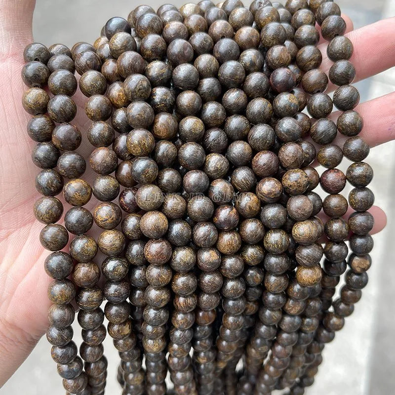 Bronze Stone Beads Round Spacer Beads DIY Jewelry Making 4-12mm