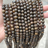 Bronze Stone Beads Round Spacer Beads DIY Jewelry Making 4-12mm