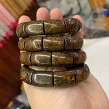 Bronzite Stone Beads Bracelet Gemstone Bangle Woman Gift