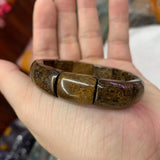 Bronzite Stone Beads Bracelet Gemstone Bangle Woman Gift