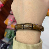 Bronzite Stone Beads Bracelet Gemstone Bangle Woman Gift