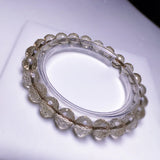 Natural Brown Crystal Bracelet 8mm Beads 128 Facets Jewelry Unisex Style