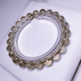 Natural Brown Crystal Bracelet 8mm Beads 128 Facets Jewelry Unisex Style